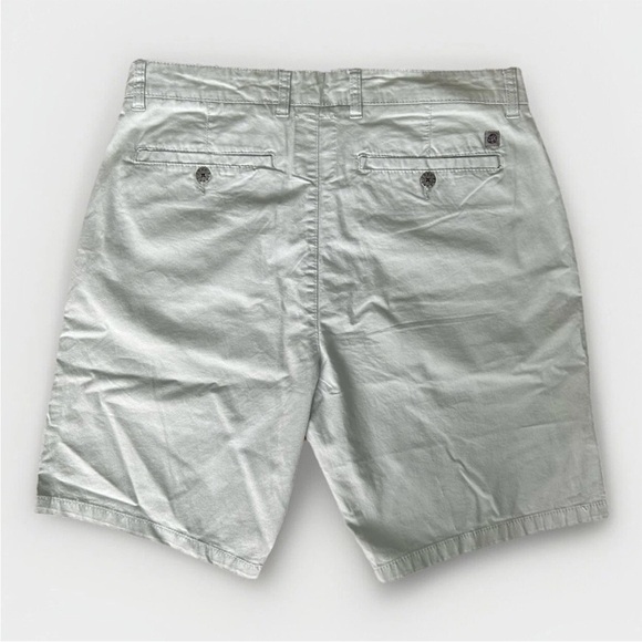 Free Planet Men's Flat Front Stretch Chino Shorts Light Green 32W, 9" Inseam - Picture 5 of 10